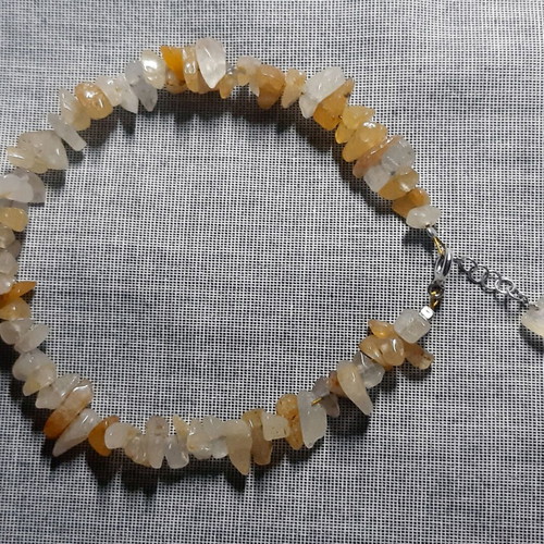 Inga bracelet with semiprecious stones and 925 silver, handmade