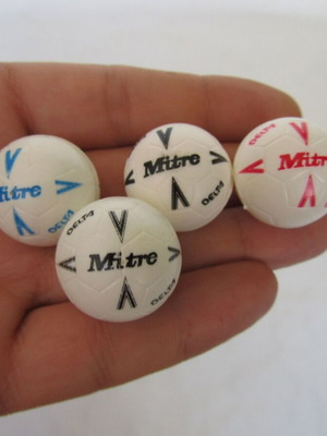 Subbuteo 4 Mitre-Delta authentic balls used, good condition