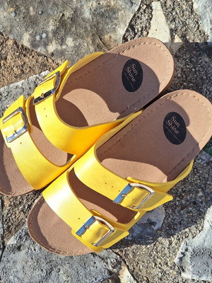 Sunshine Women's Anatomical Sandal No 25106 Yellow New