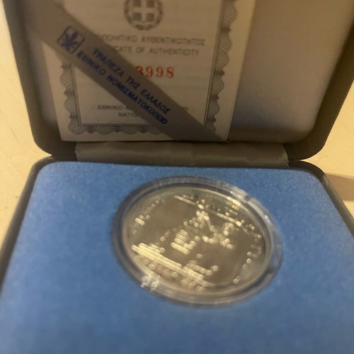 Silver Coin 500 Drachmas 2500th Anniversary of Democracy New
