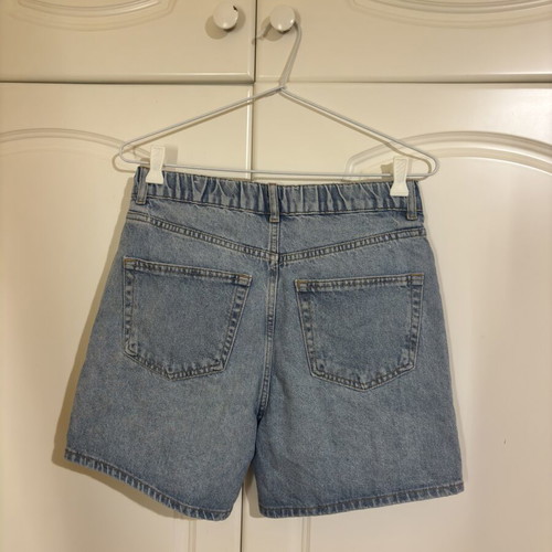 Pull & Bear blue mom fit denim shorts