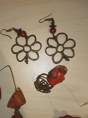 Handmade coral jewelry new from natural raw coral