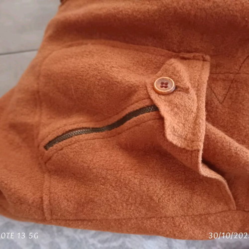 Wool coat used, comfortable XXL, orange