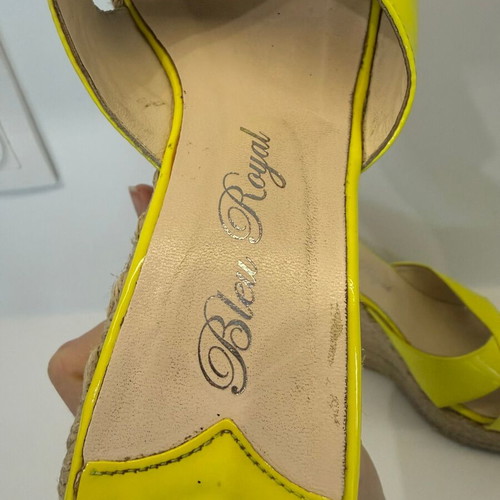 Fratelli Karida platform heels used, fluo yellow, size 39