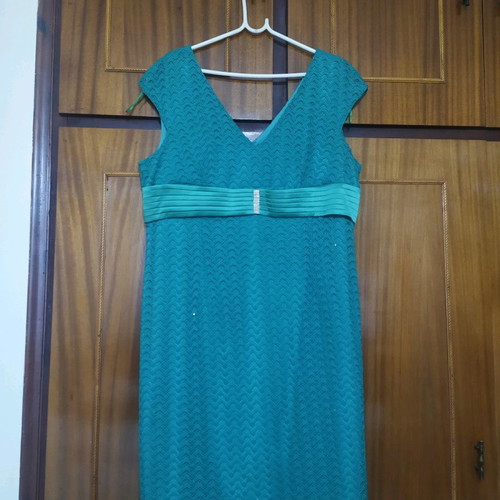 Green dress used, size 56, excellent condition