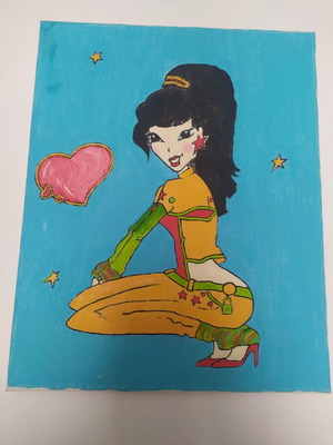 Children's wall decoration paintings like new with Winx theme
