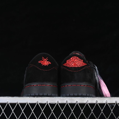 Air Jordan 1 Low new men's sneakers black and red
