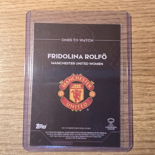 Fridolina Rolfö Ones To Watch /50 Topps UWCL Knockout 2025-2026 Manchester United card