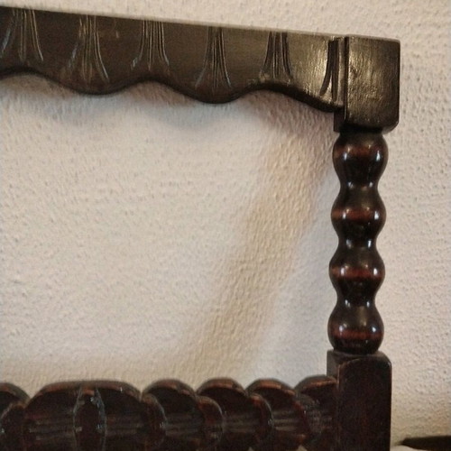 Vintage wooden carved frame used, handmade schastis heirloom 45x32 cm