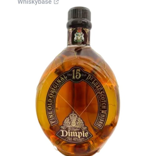 Dimple Fine Old Original 15 Years Old Deluxe Scotch Whisky 700 ml 1990