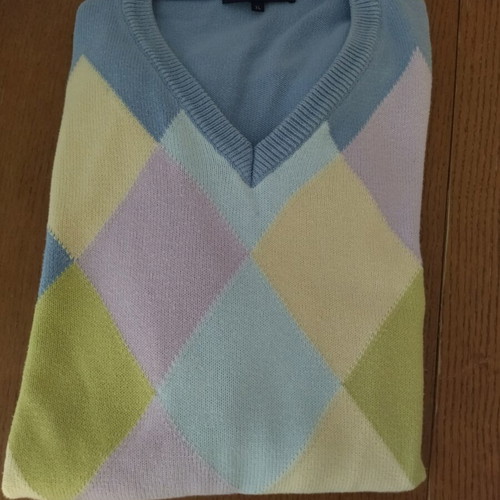 Oxford Company men's sweater XL with argyle pattern, used