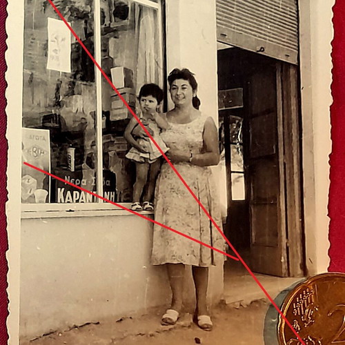 Vintage photo 1960s Karantani water and EVGA ice cream advertisement