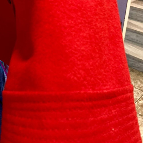 Zara wool cape used, red, size XS