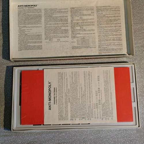 Anti-Monopoly board game Nilco 1984 used with missing parts