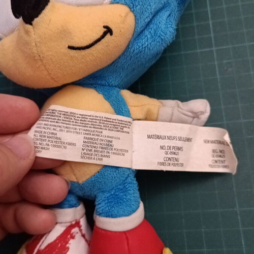 Λούτρινο Sonic The Hedgehog μεταχειρισμένο