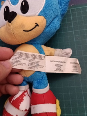 Λούτρινο Sonic The Hedgehog μεταχειρισμένο