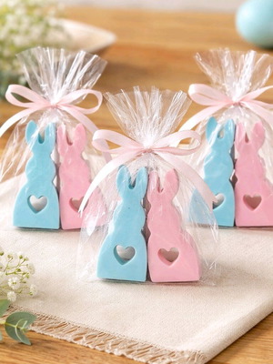 Couple bunnies wax melts 40gr with warm chocolate and candy floss scent new