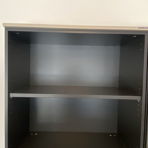Dromeas Bookcase and Cabinet set like new, anthracite with grey oak