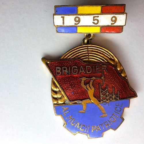 Collectible medal from 1950s communist Romania, used