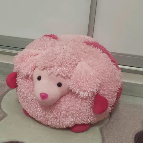 Plush pink sheep 40 cm used
