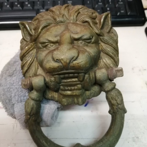 Brass Door Knocker Lion Head like new