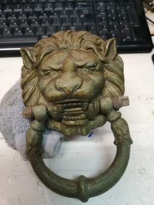 Brass Door Knocker Lion Head like new