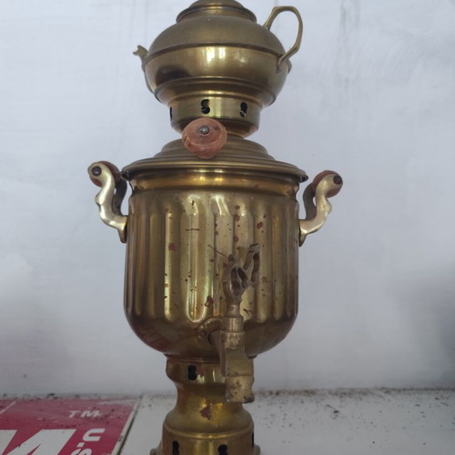 Vintage electric samovar with teapot, 45 cm