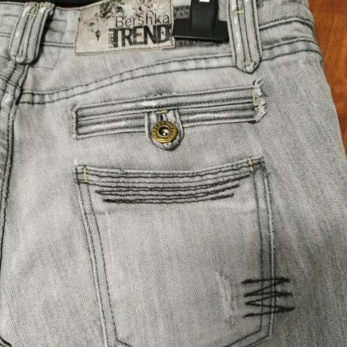 Bershka women's jeans used, bootcut, grey, size 40