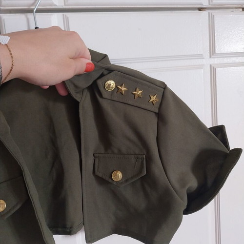 Artpro bolero military style khaki with gold details, like new, size M