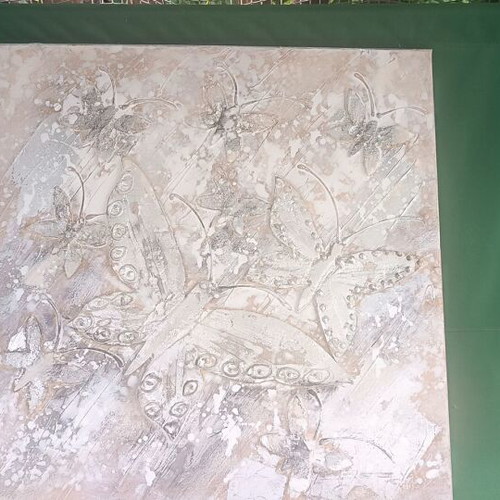 Canvas painting used with butterfly theme