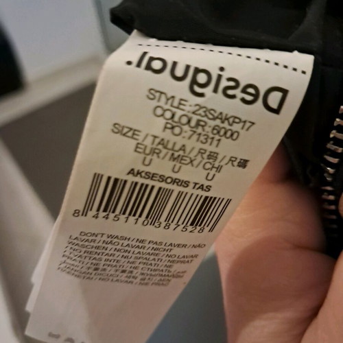 Desigual backpack bag new, black and beige