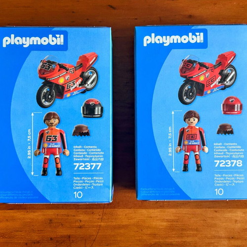 Playmobil Moto GP Shell Ducati Marc Marquez and Francesco Bagnaia set