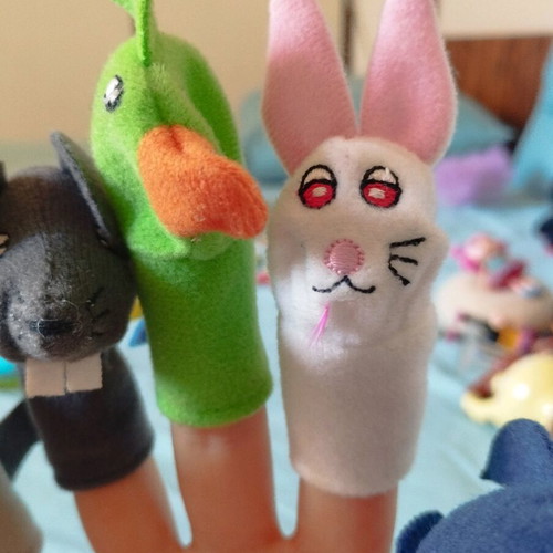 Set of finger puppets with animals new