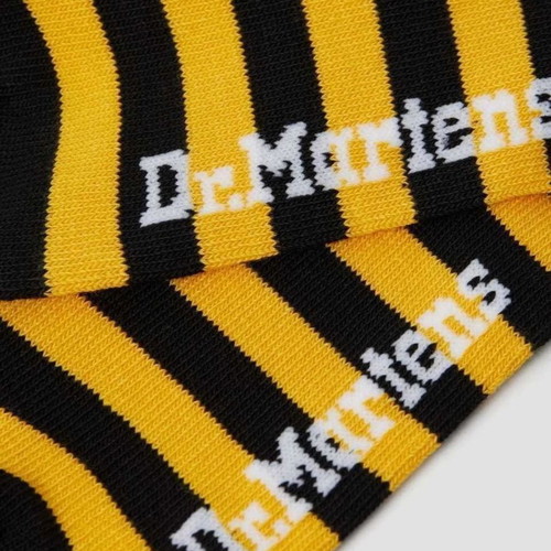Dr Martens Organic Socks new, thin stripe cotton blend yellow/black