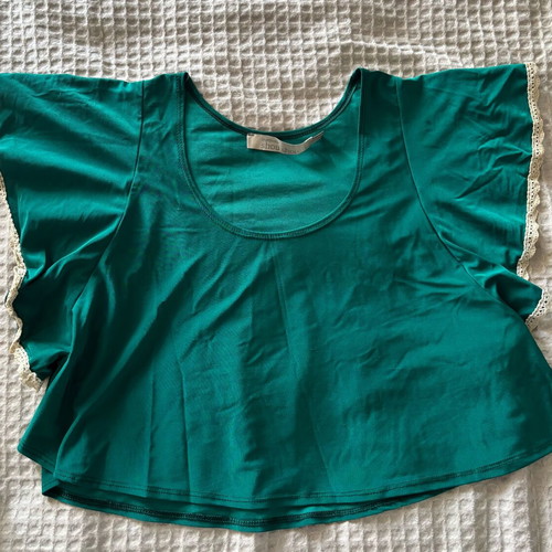 Crop top emerald green Madame Shou Shou new without tags, S