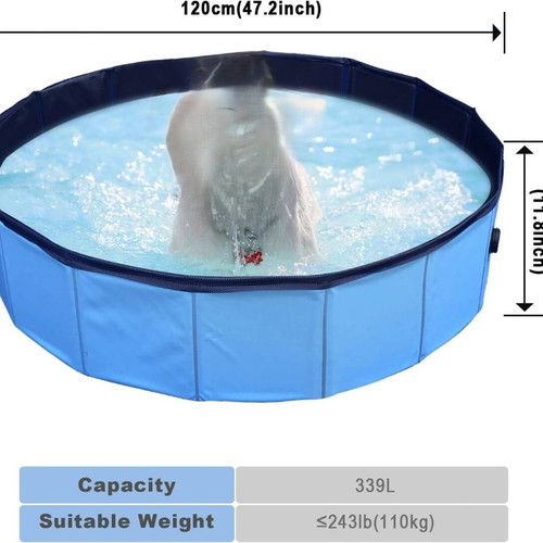 Dog Summer Collection Foldable Pet Pool 120x30 cm, new