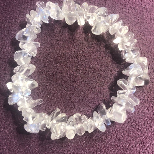 Bracelet with authentic clear quartz stone