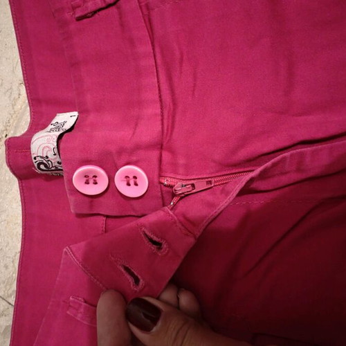 Fuchsia women's fabric pants like new, sizes S-M