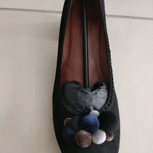 Hispanitas women's shoes ballerinas size 39 like new, suede with tassels