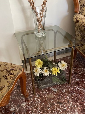 Glass coffee table