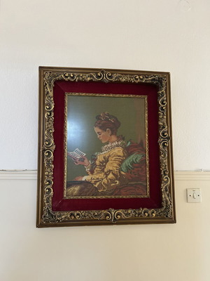 Vintage embroidered frame like new