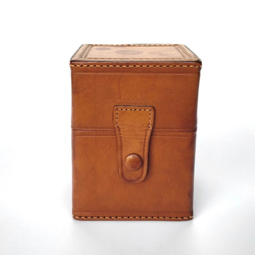 Tuscany Leather Duo leather box used, vintage edition by Aramis