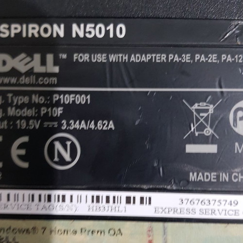 Dell Inspiron N5010 used genuine spare parts