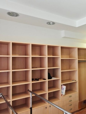 Large wooden wardrobe and storage unit