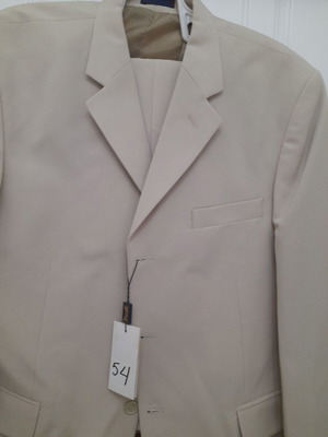 Men's new suit No 54 Style Cizgi beige XXL