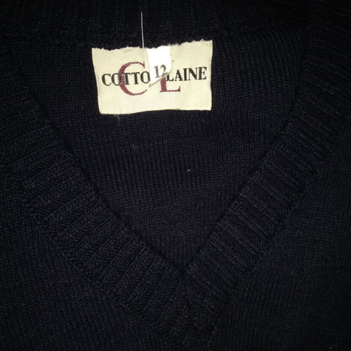 Cotto Laine sleeveless wool sweater used, size No12, blue