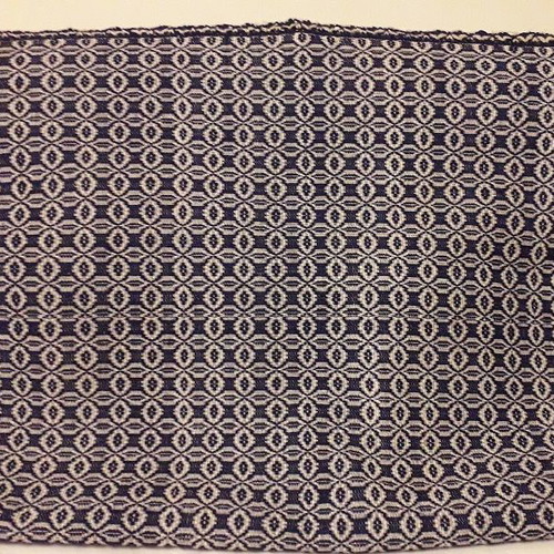 Woven loom blanket blue all-wool new