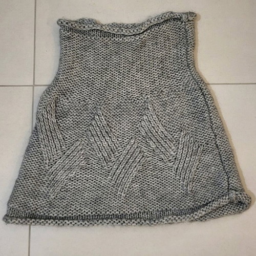 Knitted grey poncho like new, wool, excellent condition