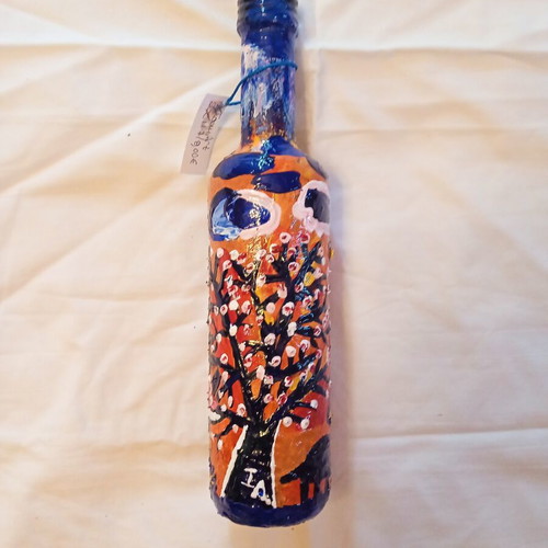 Physis Ioanart Handmade Glass Bottle New