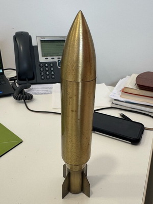 Table lighter used in rocket shape
